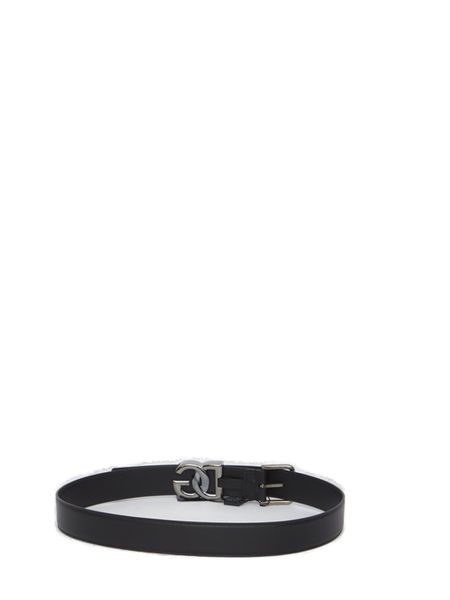 DOLCE & GABBANA Classic Black Leather Belt for Men - SS23 Collection