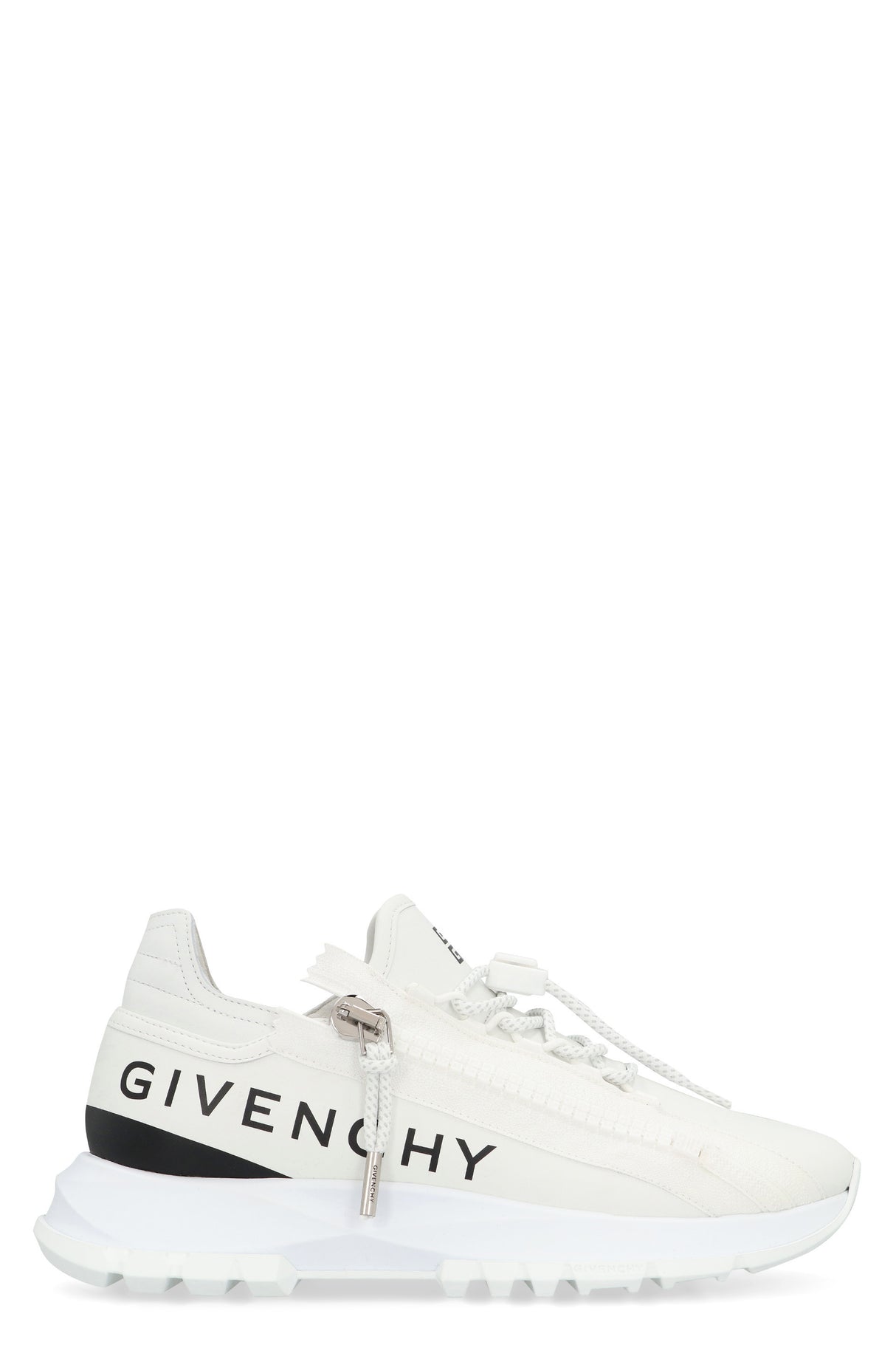 GIVENCHY Signature Leather Zip Sneakers for Women