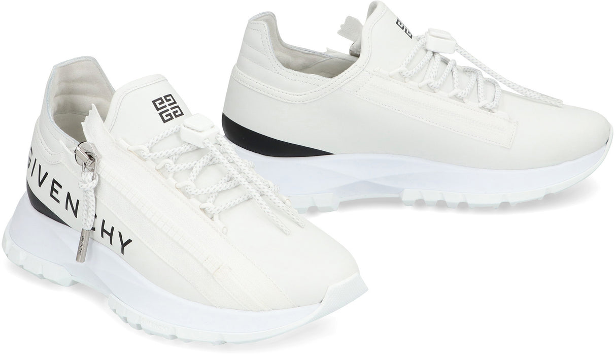 GIVENCHY Signature Leather Zip Sneakers for Women