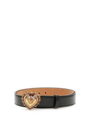 DOLCE & GABBANA Stunning Devotion Leather Belt for Women