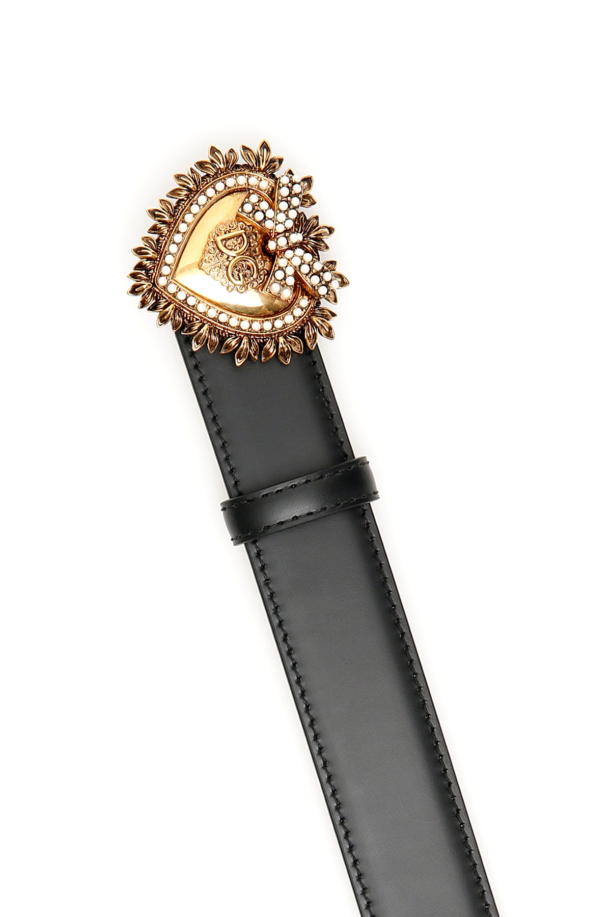 DOLCE & GABBANA Stunning Devotion Leather Belt for Women