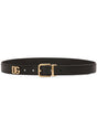 DOLCE & GABBANA Signature Logo Leather Belt for Women