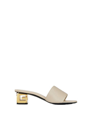 GIVENCHY Chic Cube Flat Sandals 45mm in Natural Beige