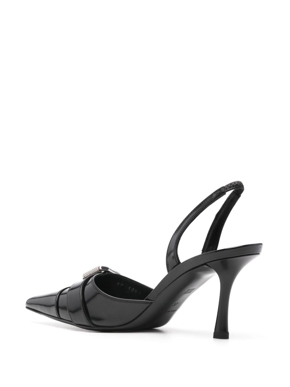 GIVENCHY Sleek Leather Pumps with Decorative Buckle - Pointed Toe Stiletto