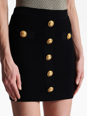 BALMAIN Classic Black Mini Skirt - 2024 Must-Have for Women