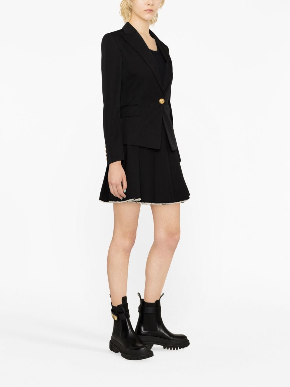 BALMAIN Stylish Black Wool Jacket for Women - FW23 Collection