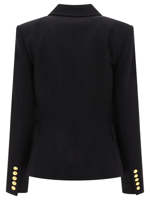 BALMAIN Stylish Women's Double-Breasted Blazer in Black - FW23