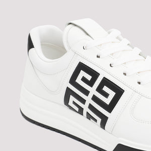 GIVENCHY Embossed 4G Logo White Low Top Trainers for Men