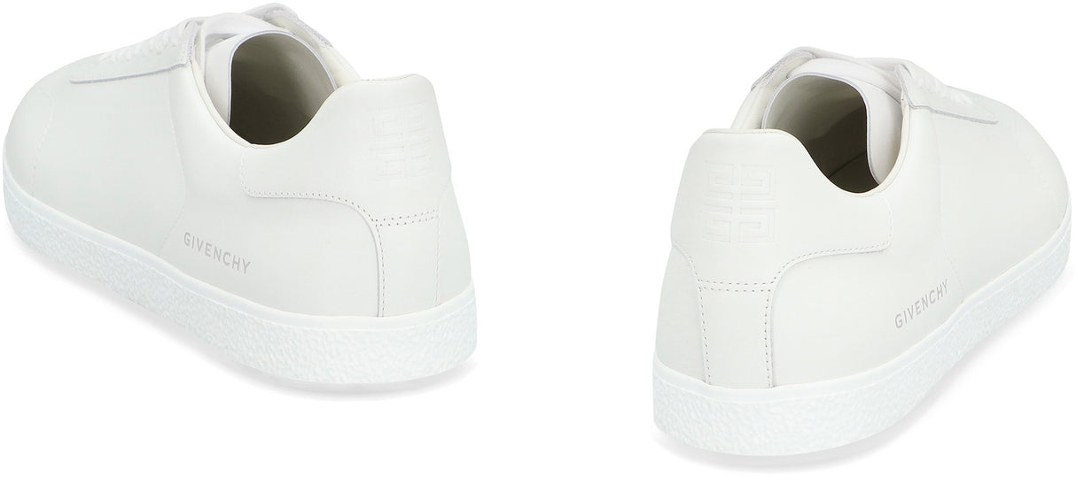 GIVENCHY Men's White Leather Low-Top Sneaker for SS24