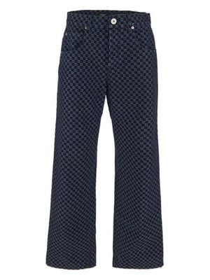 BALMAIN Luxurious Jacquard Wide-Leg Jeans for Men