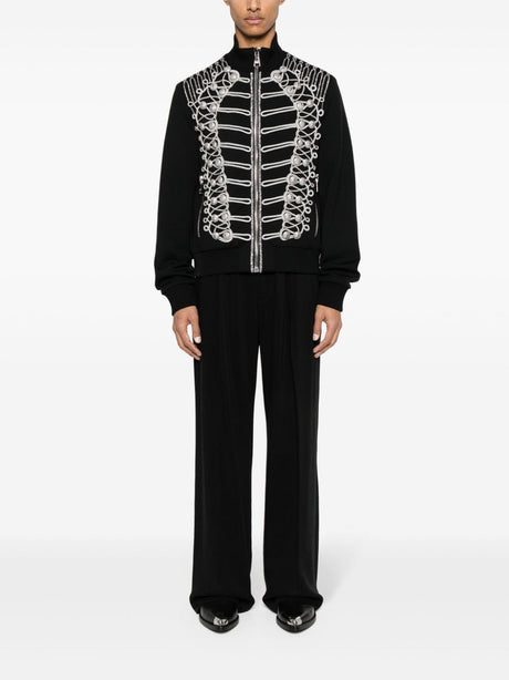 BALMAIN Black and Silver Embroidered Bomber Jacket for Men | SS24 Collection