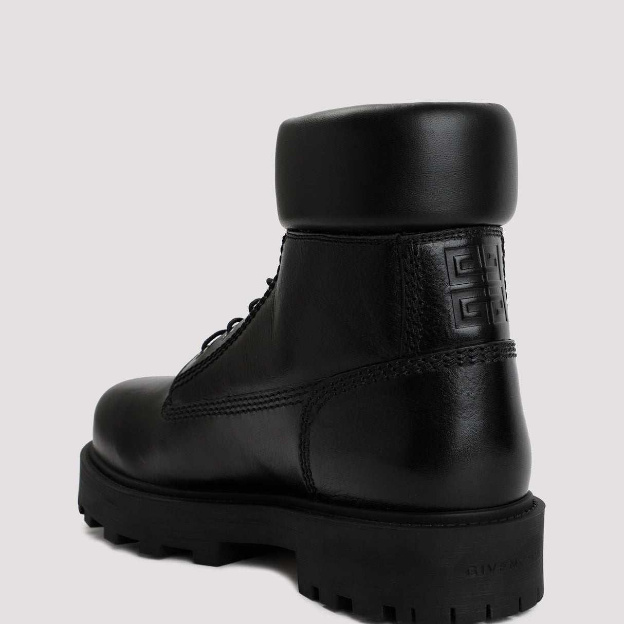 GIVENCHY FW23 Leather Lace-Up Ankle Boots for Men