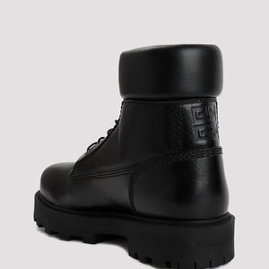 GIVENCHY FW23 Leather Lace-Up Ankle Boots for Men