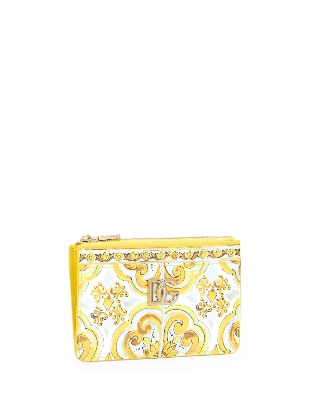 DOLCE & GABBANA Elegant Majolica Print Mini Card Holder