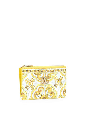 DOLCE & GABBANA Elegant Majolica Print Mini Card Holder