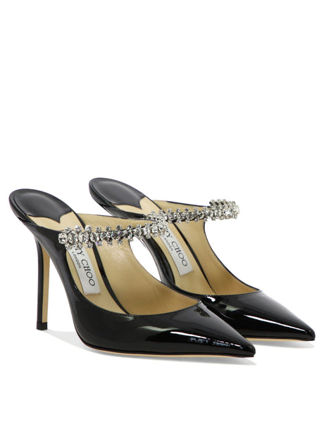 JIMMY CHOO Elegant Black Patent Leather Sabot for Women - FW24