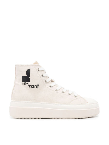 ISABEL MARANT Ecru High-Top Sneakers for Women