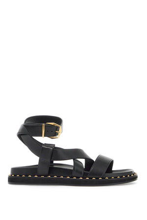 JIMMY CHOO Stylish and Comfortable Leather Flat Sandals for Women