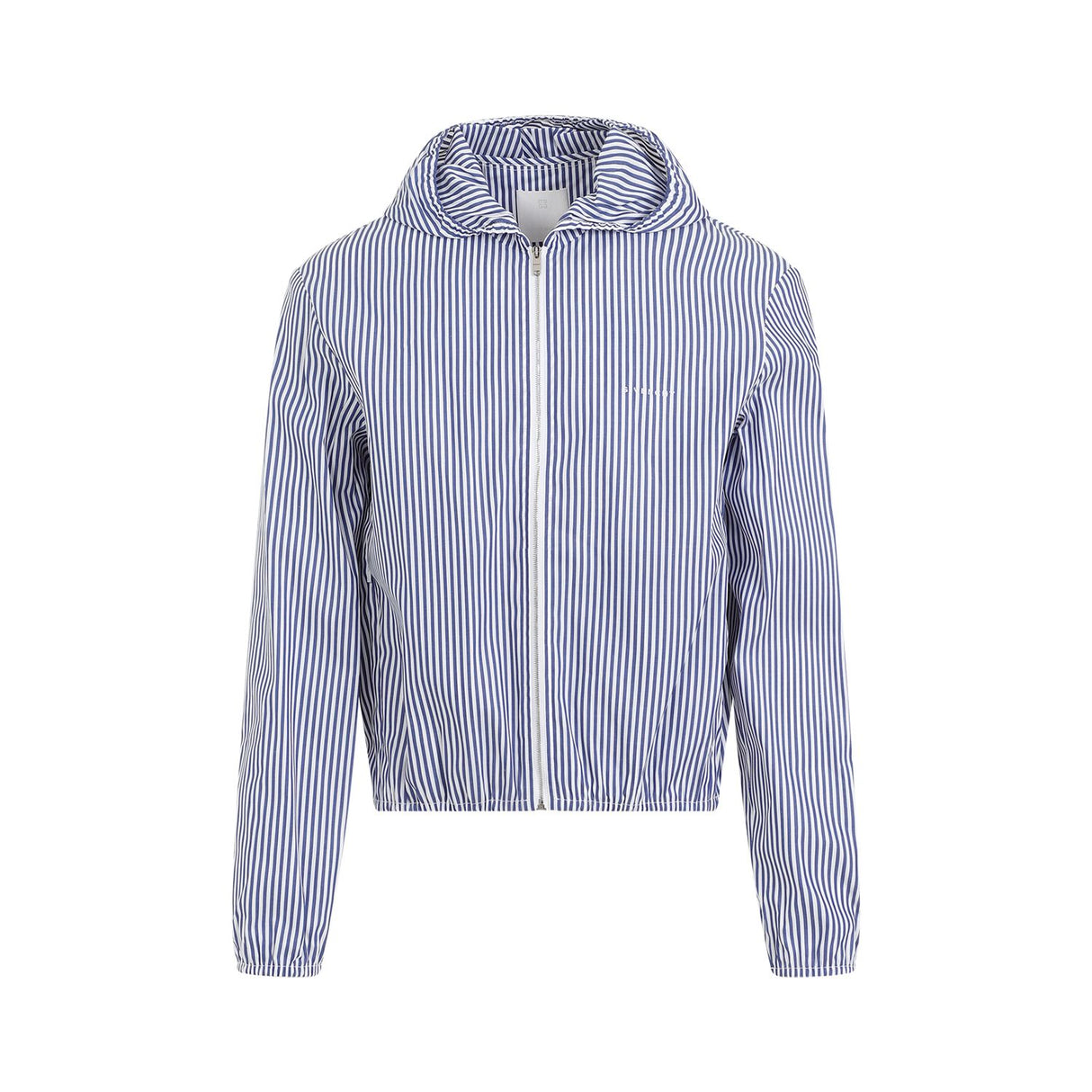 GIVENCHY Blue Shrunken Windbreaker Jacket for Men - SS24 Collection