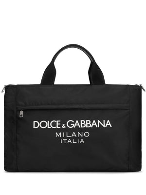 DOLCE & GABBANA Classic Leather Handbag with Rolled Handles