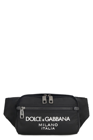 DOLCE & GABBANA Sporty Chic Canvas Belt Handbag