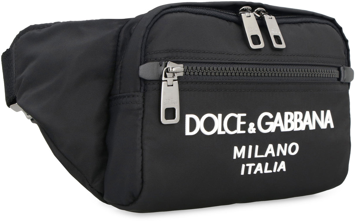 DOLCE & GABBANA Sporty Chic Canvas Belt Handbag