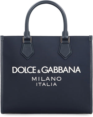 DOLCE & GABBANA Nylon Tote Handbag for Men - Navy, SS24