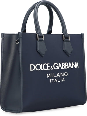 DOLCE & GABBANA Nylon Tote Handbag for Men - Navy, SS24