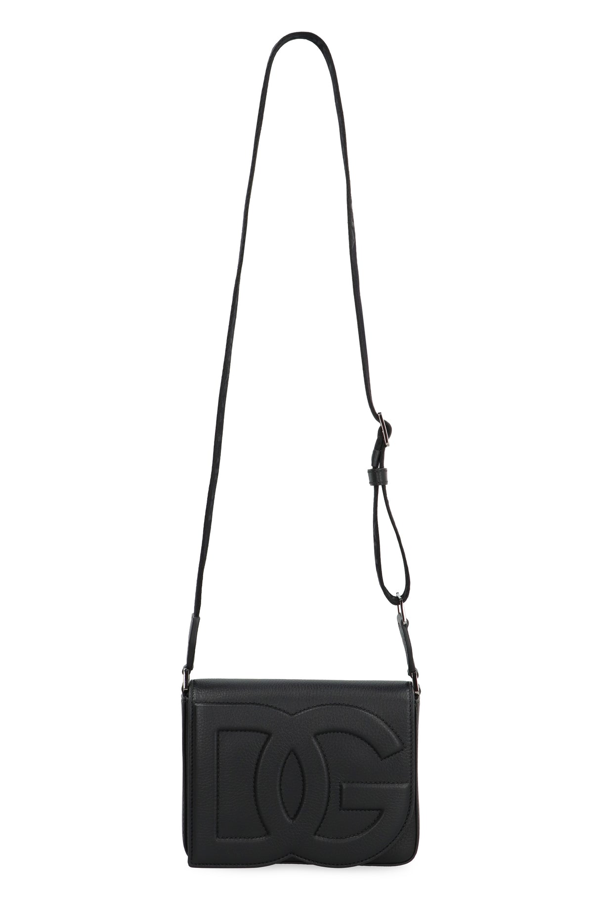 DOLCE & GABBANA Men's Mini Crossbody Handbag in Black Leather