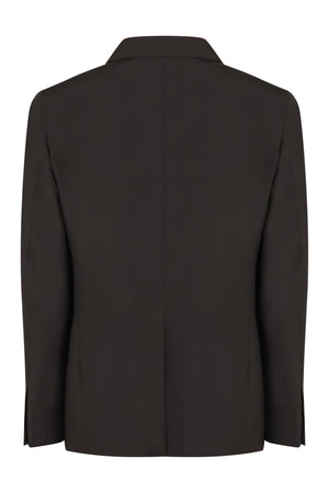 GIVENCHY Elegant Slim Fit Wool Jacket with Satin Collar