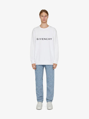 GIVENCHY Clear Blue 4G-Motif Straight-Leg Jeans for Men