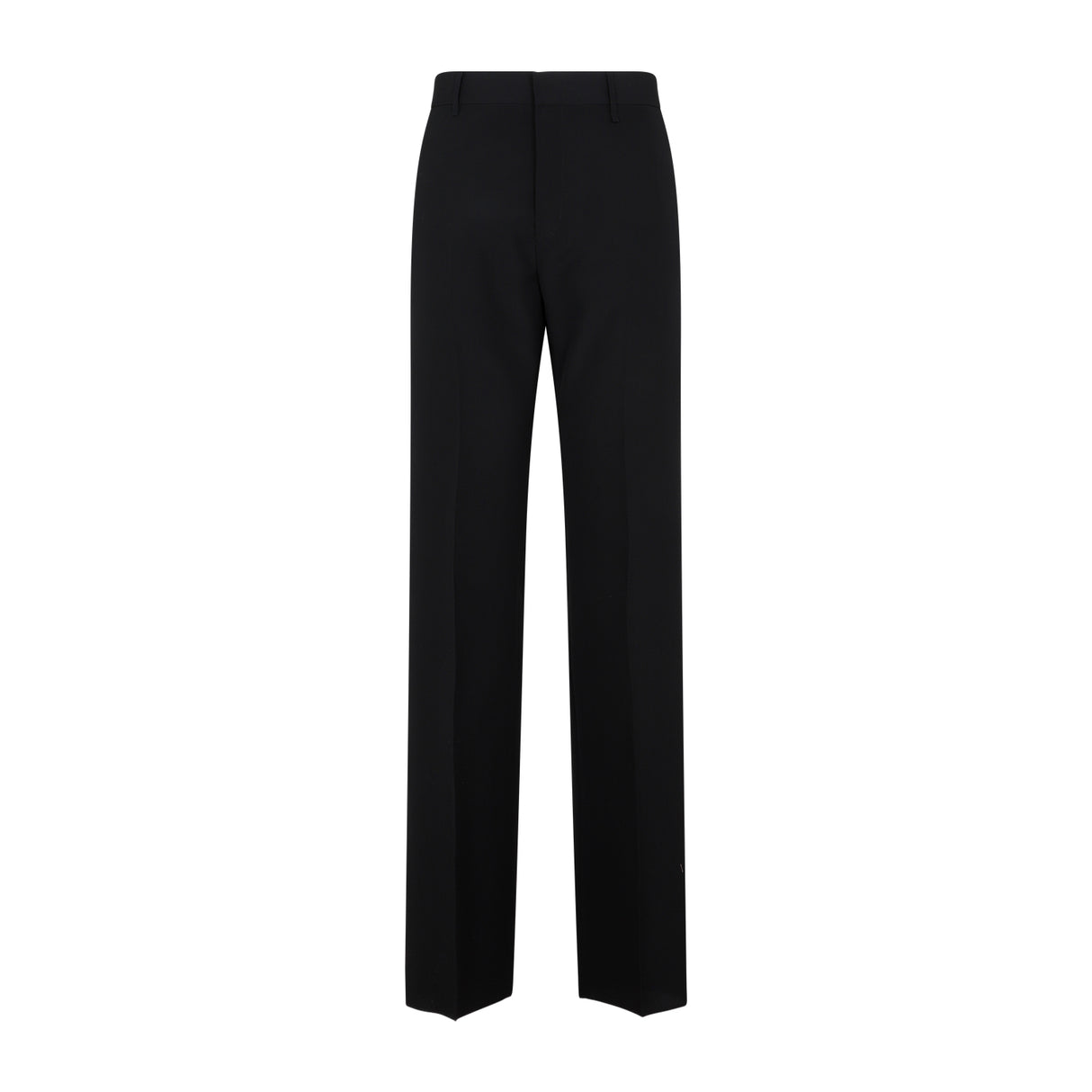 GIVENCHY Men's Black Wool Raw Cut Slim Fit Pants for FW23