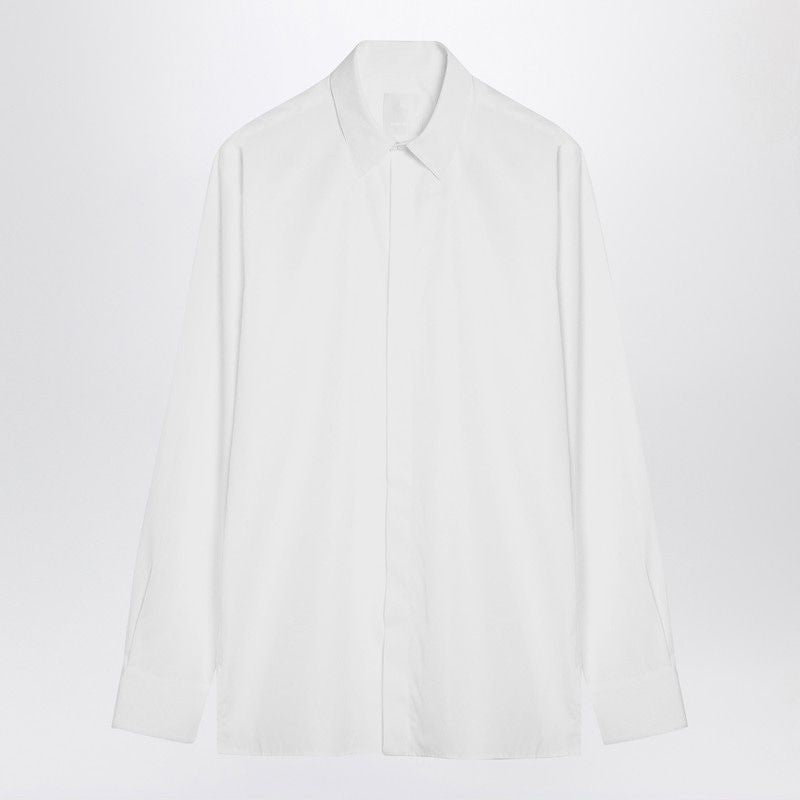 GIVENCHY Elegant White Long Sleeve Cotton Shirt