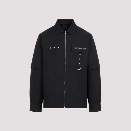 GIVENCHY Men's Black Cotton Shirt for SS24