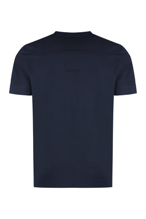 GIVENCHY Navy Blue Men's Ribbed Cotton Crew-Neck T-Shirt