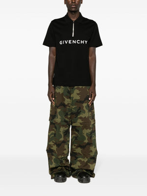 GIVENCHY Classic Black Fit Polo with Branding for Men - SS24 Collection