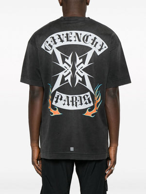 GIVENCHY Men's Black Cotton Short Sleeve T-shirt for FW23