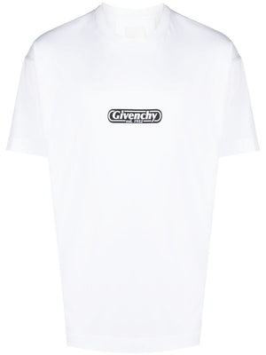 GIVENCHY Logo-Print Cotton T-Shirt in Optical White for Men