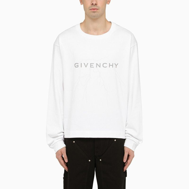 GIVENCHY Men's Black Logo Crew-Neck Sweatshirt