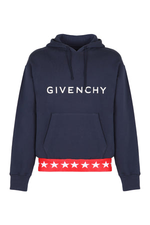 GIVENCHY Navy 100% Cotton Hoodie for Men