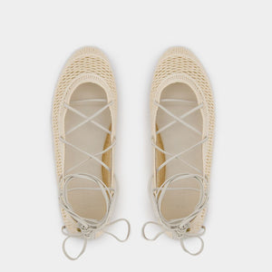 ISABEL MARANT Tan Beige Cotton Ballerina Shoes for Women - Seasonal Must-Have!