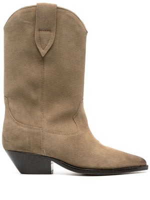 ISABEL MARANT Stylish TAUPE Leather Ankle Boots for Women