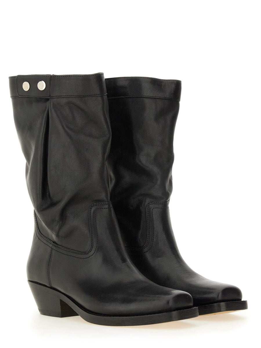 ISABEL MARANT Stylish Leather Ankle Boot