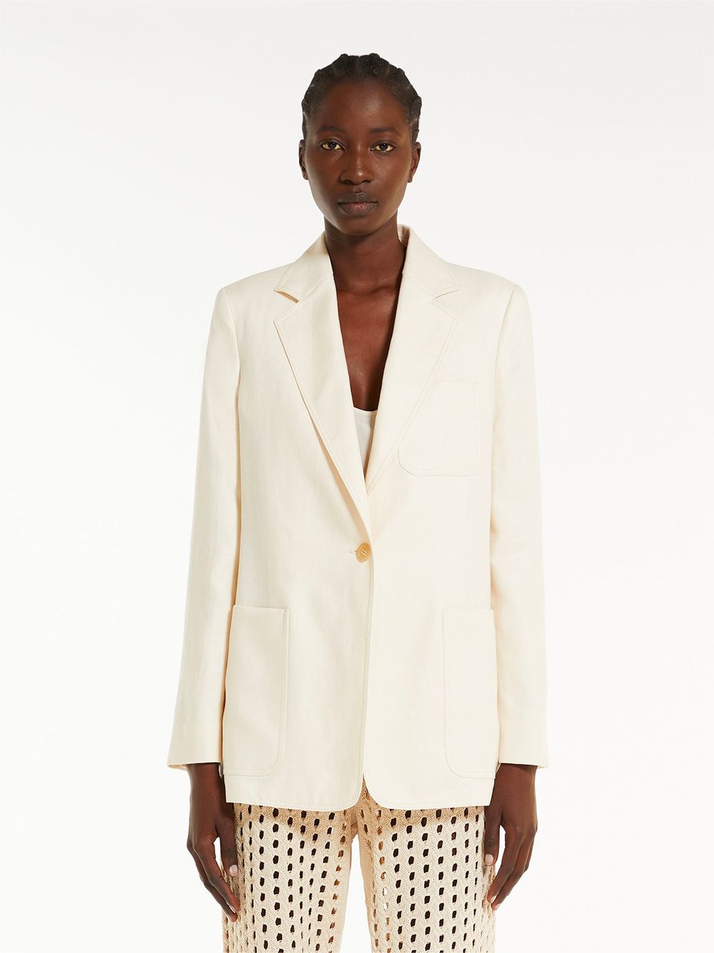 MAX MARA Linen Twill Blazer for Women - Spring/Summer 2025