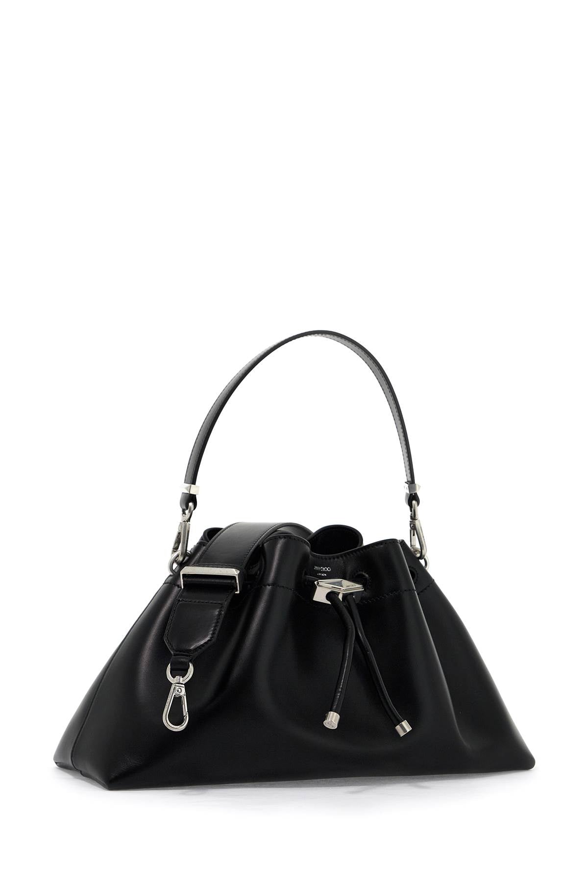 JIMMY CHOO Fashionable Black Leather Bucket Handbag for Women - FW24 Collection