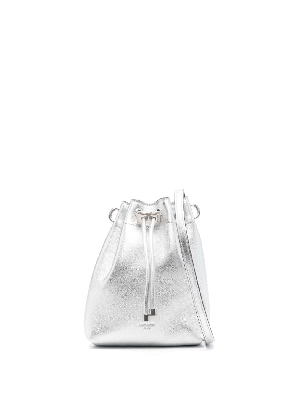 JIMMY CHOO Mini Bucket Handbag with Metallic Finish