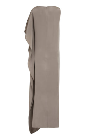 MAX MARA Grey Draped Silk Gown for Women - SS24 Collection