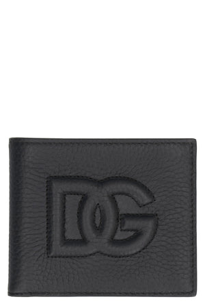 DOLCE & GABBANA Luxury Embossed Leather Bifold Wallet