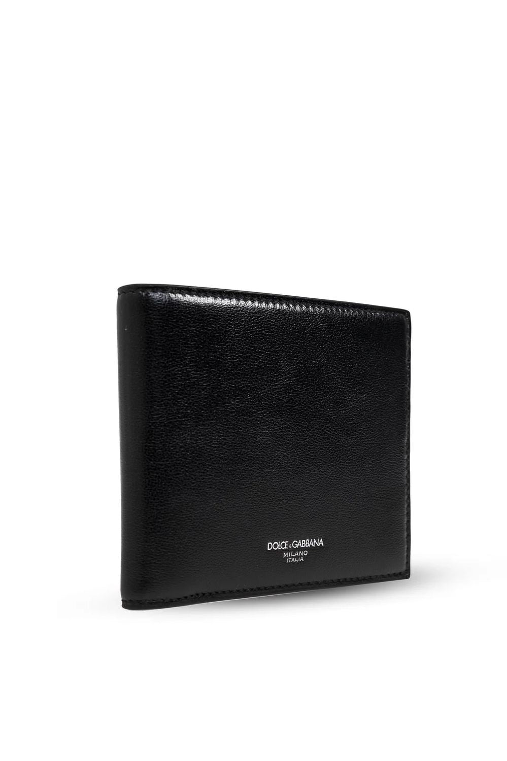 DOLCE & GABBANA Mini Bi-Fold Leather Wallet with Logo