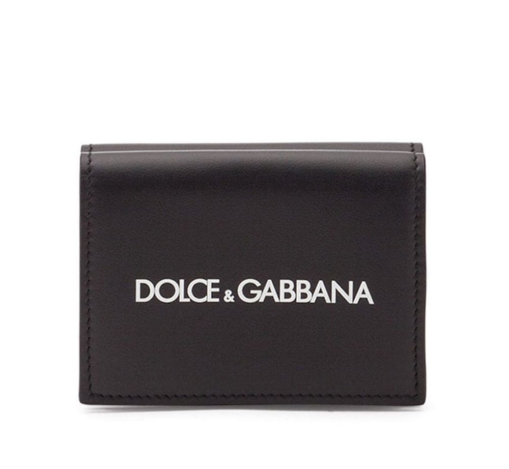 DOLCE & GABBANA Signature Logo Print Mini Bifold Wallet - 11x8.5x2 cm